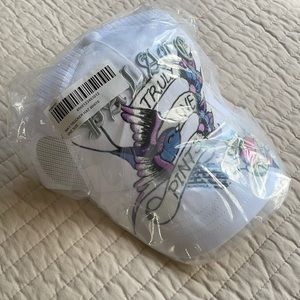 SOLD Palace Inky Trucker Hat White